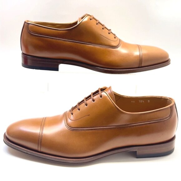 Salvatore Ferragamo Fermin Brown Leather Shoes Men Oxfords Shoes Size 10.5D - Picture 2 of 15